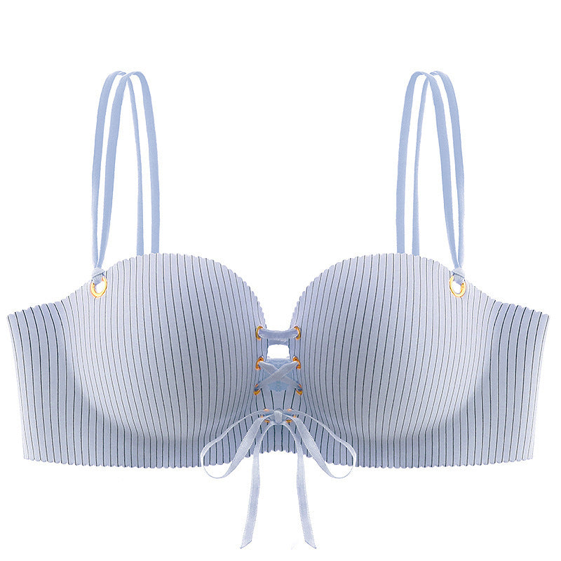 Striped strap palm bra