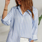 Fashion Casual Shirt Digital Printing Lapel Long Sleeve Shirt