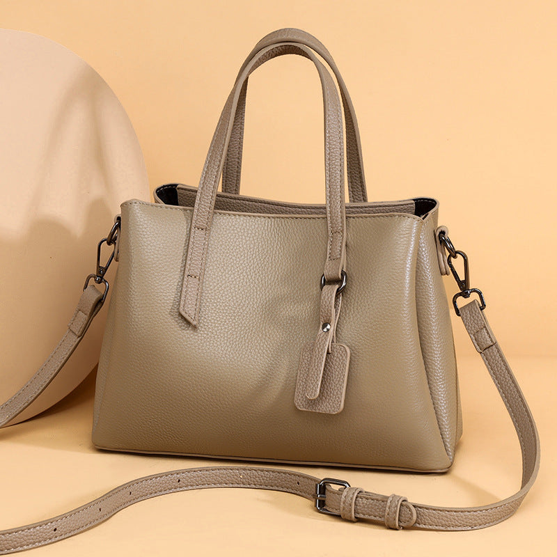 Cowhide Leather Women's Bag Large Capacity Shoulder Handbag