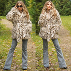 Fashion Temperament Fur Leopard Print Coat