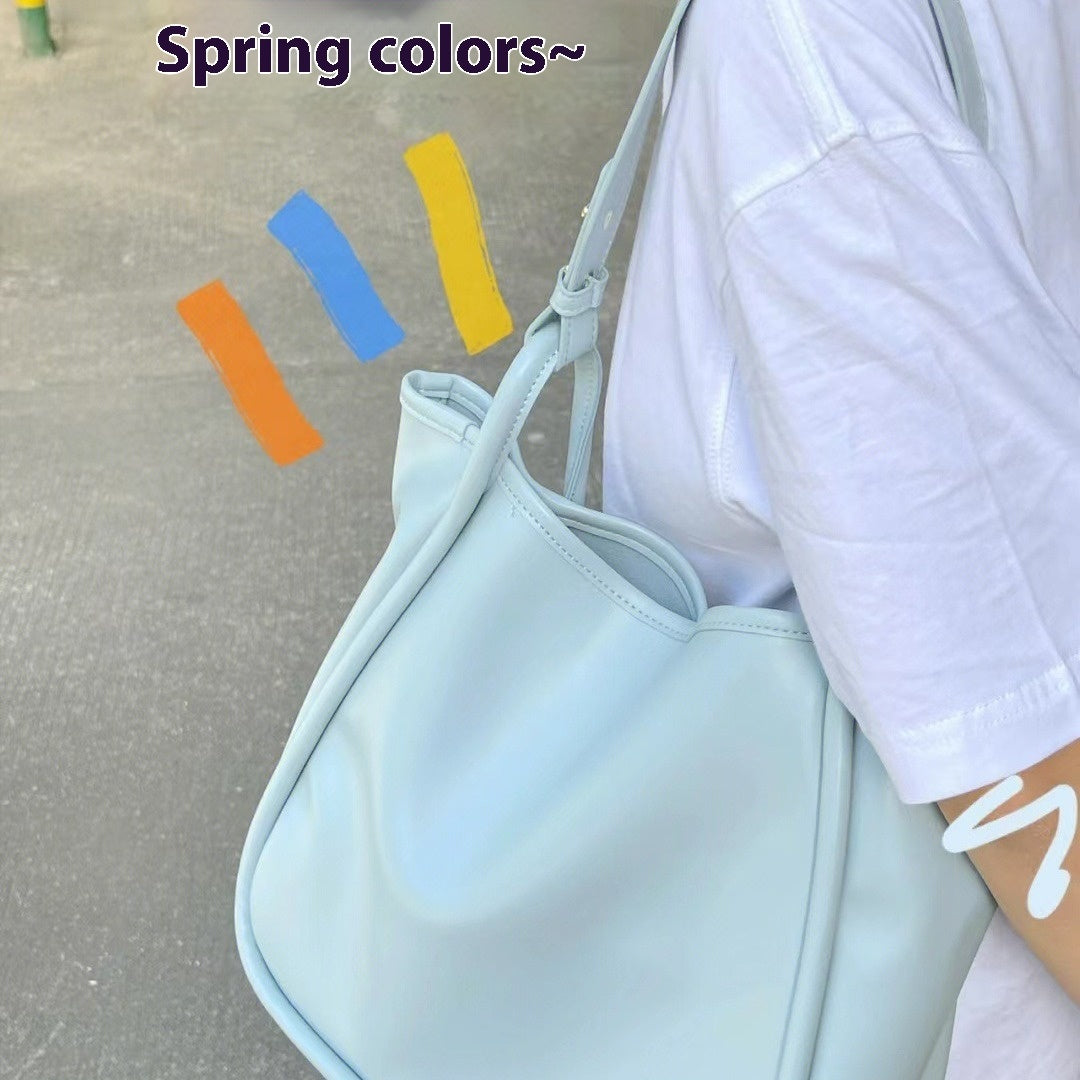 Large Capacity Soft Leather Tote Shoulder Bag Women