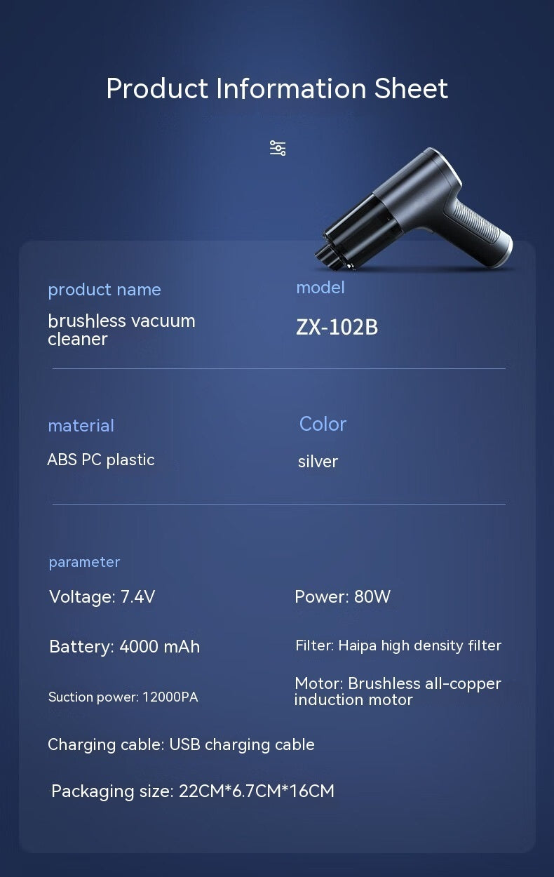 Brushless Electric Vehicle Handheld Vacuum Cleaner